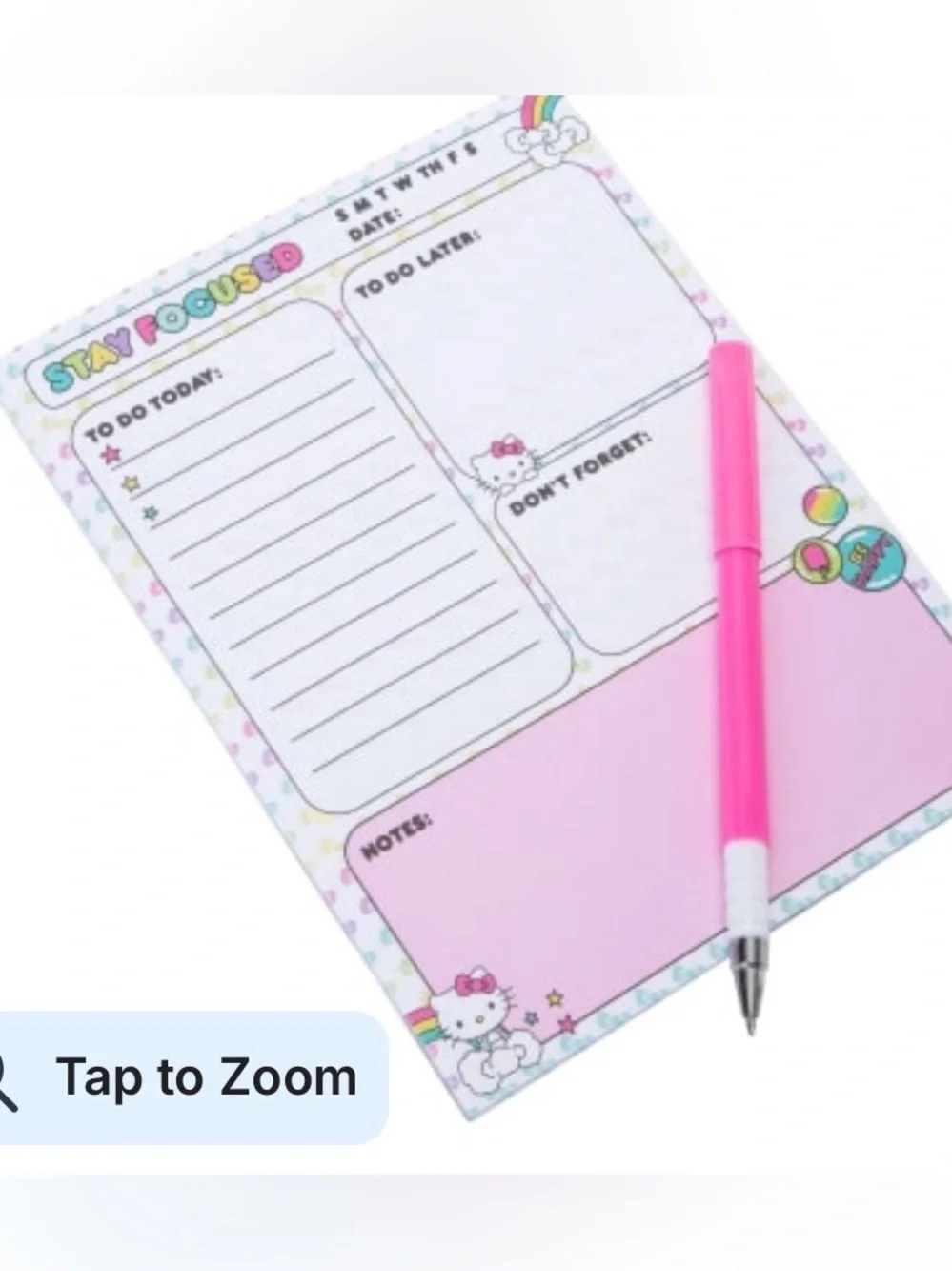 Hello Kitty Pink and White Memo Pad